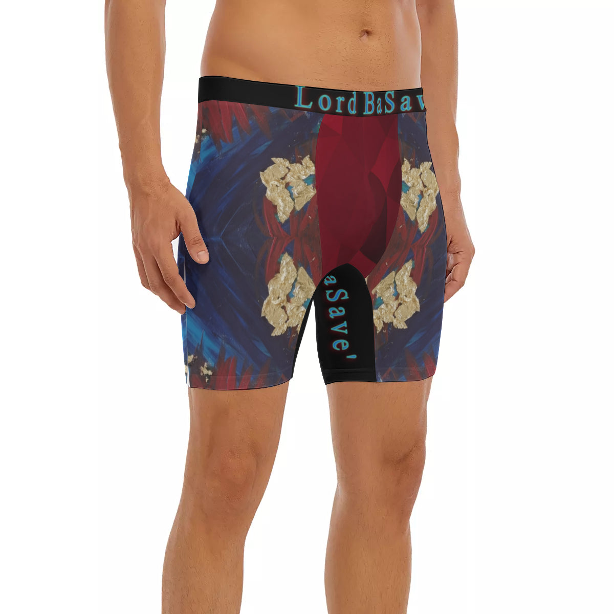 All-Over Print Men's Long Boxer Briefs