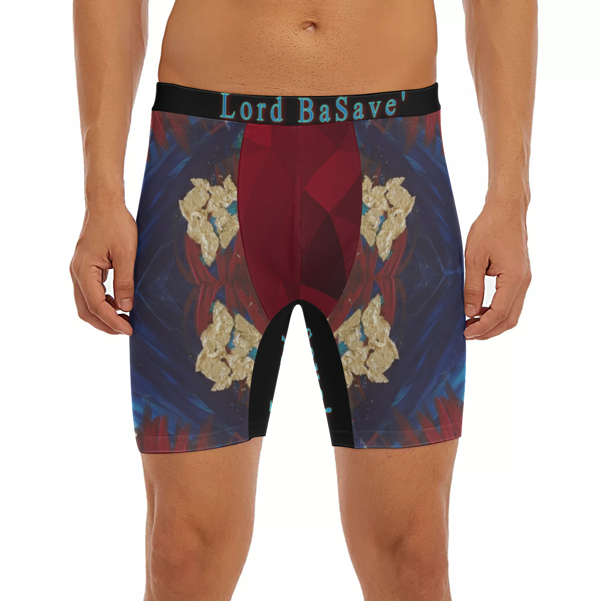 All-Over Print Men's Long Boxer Briefs