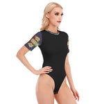 Load image into Gallery viewer, LeeOn` Women&#39;s O-neck Short Sleeve Bodysuit
