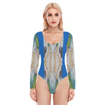 Load image into Gallery viewer, Zenith Blue Women&#39;s Long Sleeve Bodysuit
