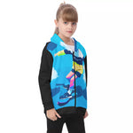 Load image into Gallery viewer, All-Over Print Kid&#39;s Fur Lined Hoodie With Zip Up
