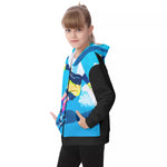 Load image into Gallery viewer, All-Over Print Kid&#39;s Fur Lined Hoodie With Zip Up
