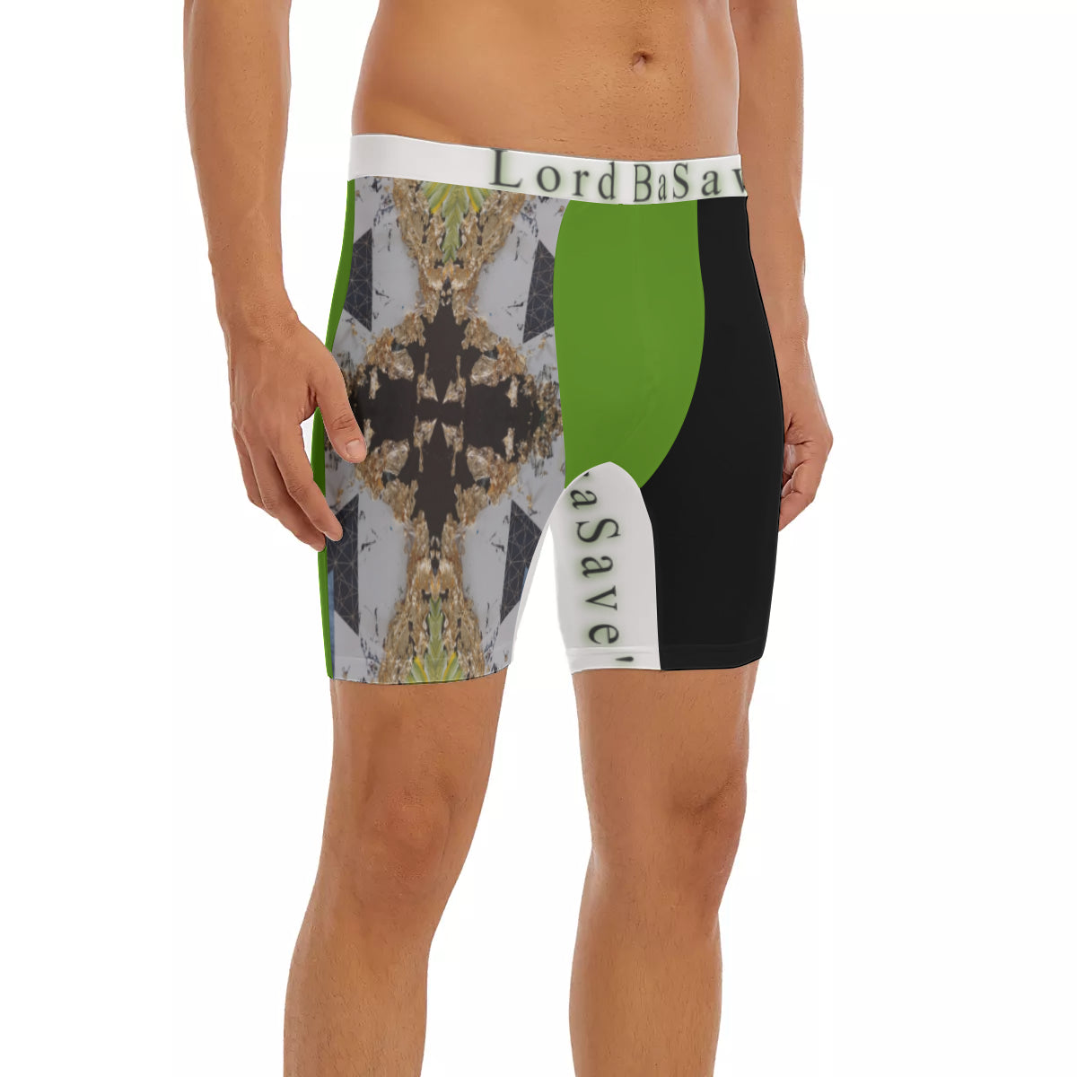 All-Over Print Men's Long Boxer Briefs