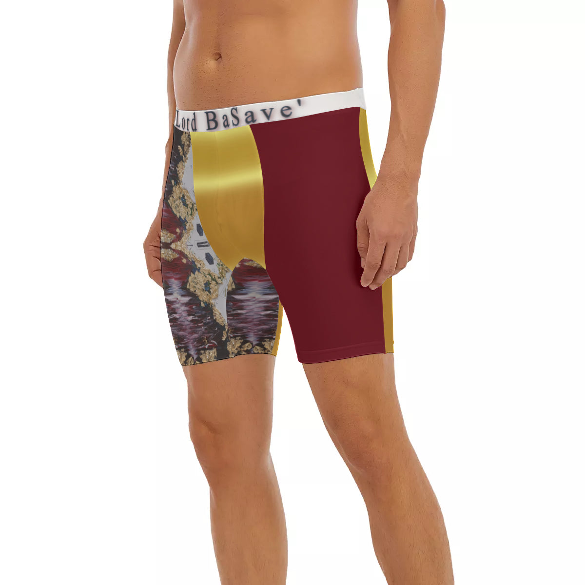 All-Over Print Men's Long Boxer Briefs