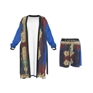 Boss Blue Kimono Pajamas Suit